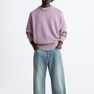 Zara cotton knit sweater L